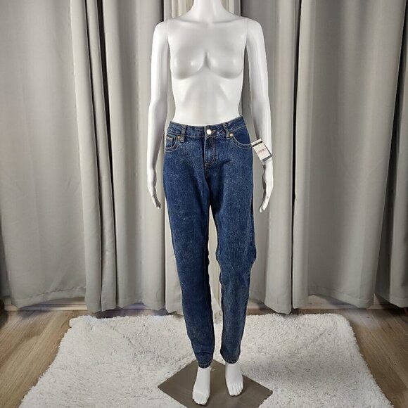 Coogi Cotton Blend Blue Gold Cross Pattern On Pocket Denim Jeans Sz 11-12 (NWT) - Picture 2 of 13